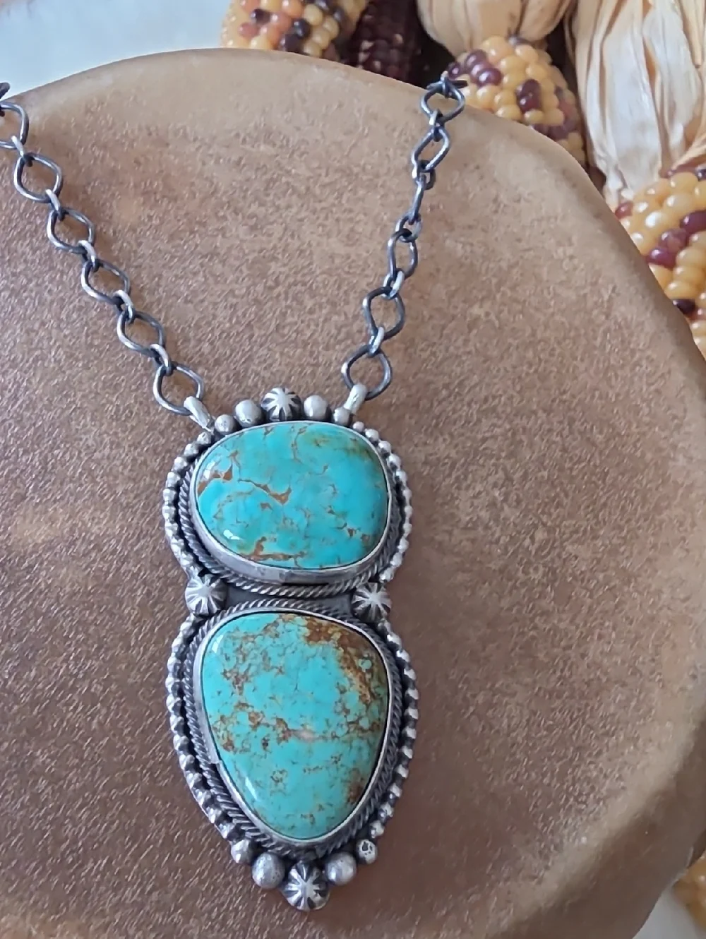 Beautiful NWOT Native American Navajo Scott Skeets Turquoise Necklace ๐ฉต๐ค๐๐ - Picture 8 of 16